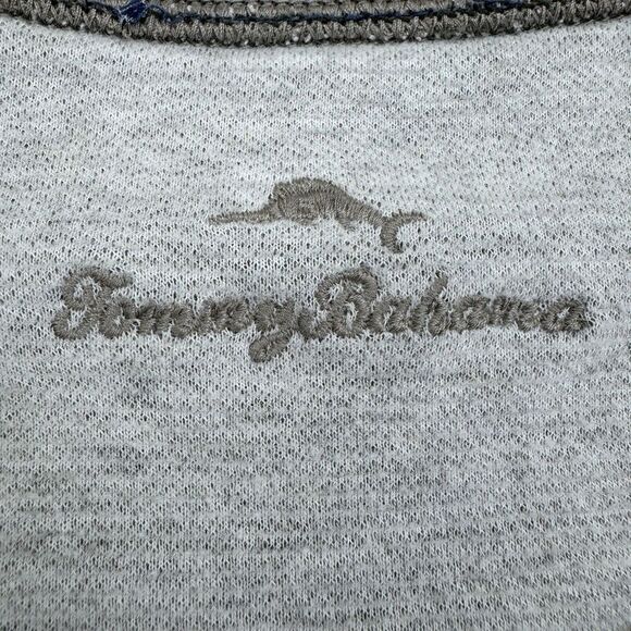Tommy Bahama Men's Size LARGE Half Zip Flip Reversible Pullover Green Cream - Picture 3 of 12